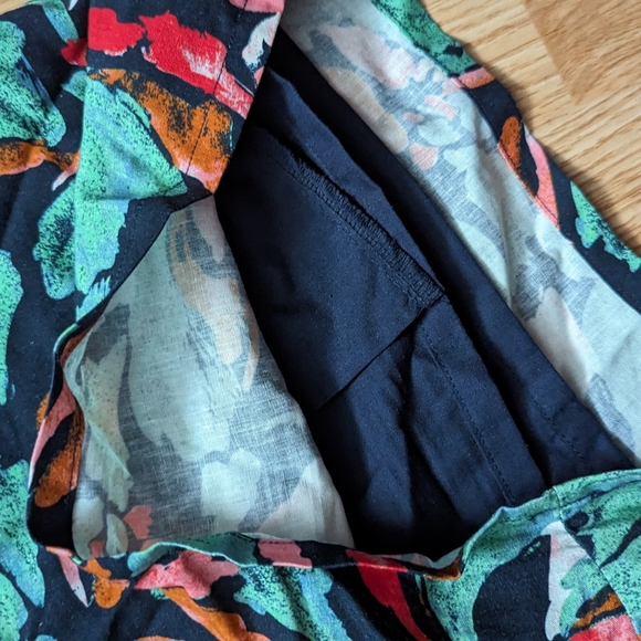 Frank & Oak Tropical Wide Leg Shorts Size 14 - Picture 4 of 6